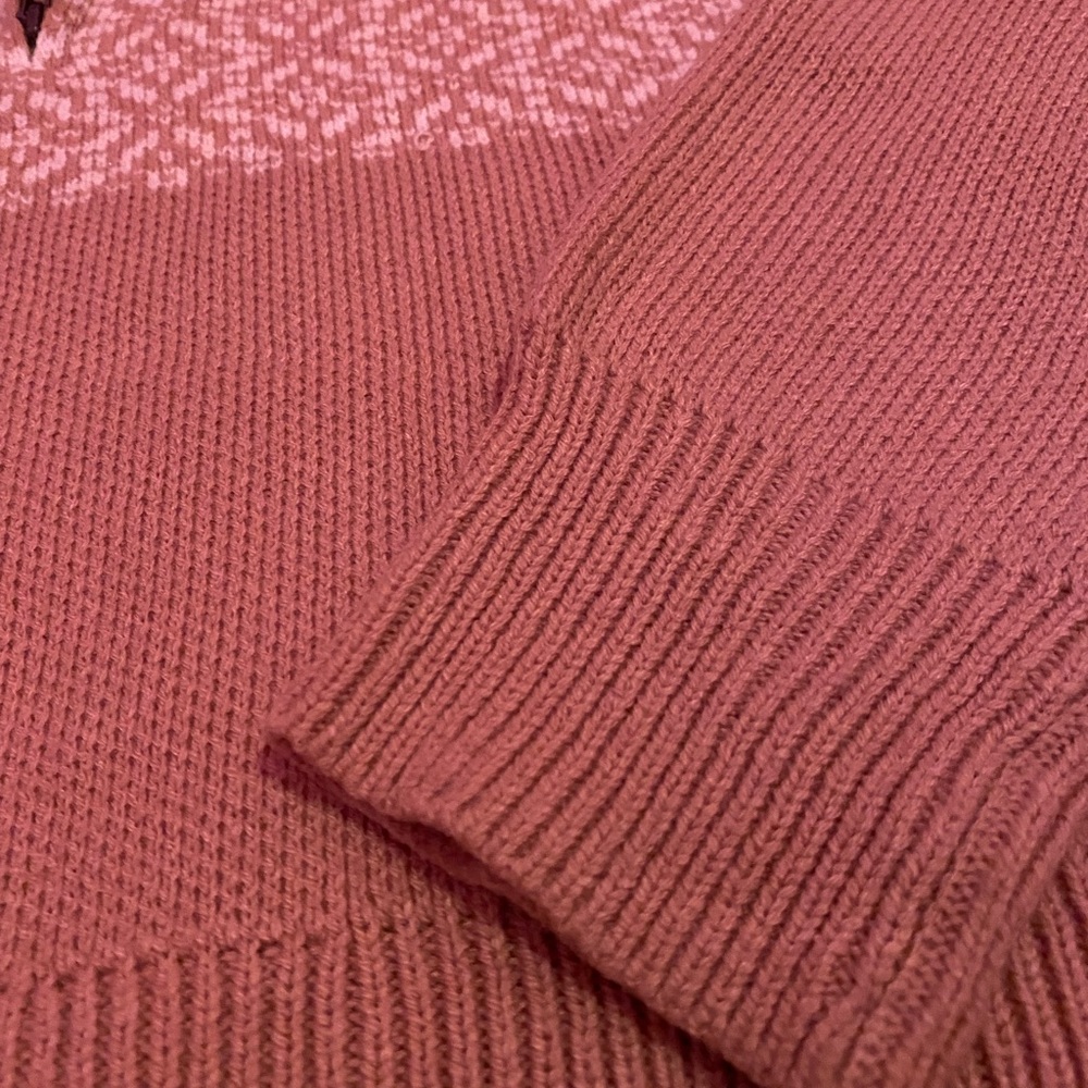 Fleece Knitted Half- Zip Up Sweater - Picture 3 of 3